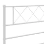 White metal bed frame with headboard 200x200 cm by , Beds and slatted bases - Ref: Foro24-372333, Price: 100,14 €, Discount: %