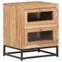 Mesita de noche de madera maciza de acacia 40x30x50 cm de vidaXL, Mesitas de noche - Ref: Foro24-323507, Precio: 106,04 €, De...