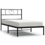 Estructura de cama con cabecero metal negro 100x200 cm de , Camas y somieres - Ref: Foro24-355458, Precio: 67,25 €, Descuento: %