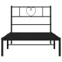 Bettgestell mit schwarzem Metallkopfteil 100x200 cm von , Betten und Lattenroste - Ref: Foro24-355458, Preis: 67,25 €, Rabatt: %