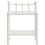 Mesita de noche metal vidrio blanco&transparente 45x34,5x60,5cm de vidaXL, Mesitas de noche - Ref: Foro24-325074, Precio: 48,...