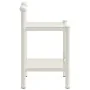 Mesita de noche metal vidrio blanco&transparente 45x34,5x60,5cm de vidaXL, Mesitas de noche - Ref: Foro24-325074, Precio: 48,...