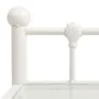 Mesita de noche metal vidrio blanco&transparente 45x34,5x60,5cm de vidaXL, Mesitas de noche - Ref: Foro24-325074, Precio: 48,...