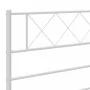 Metal bed frame with white headboard 193x203 cm by , Beds and slatted bases - Ref: Foro24-372332, Price: 98,24 €, Discount: %