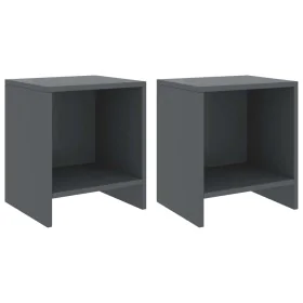 Nachttische 2 Stück dunkelgraues Kiefernholz 35x30x40 cm von vidaXL, Nachttische - Ref: Foro24-322244, Preis: 39,83 €, Rabatt: %