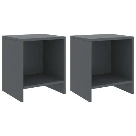 Nachttische 2 Stück dunkelgraues Kiefernholz 35x30x40 cm von vidaXL, Nachttische - Ref: Foro24-322244, Preis: 39,83 €, Rabatt: %