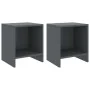 Nachttische 2 Stück dunkelgraues Kiefernholz 35x30x40 cm von vidaXL, Nachttische - Ref: Foro24-322244, Preis: 39,83 €, Rabatt: %