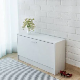 White shoe bench 80x24x45 cm by vidaXL, Shoe racks and shoe organizers - Ref: Foro24-243050, Price: 58,54 €, Discount: %