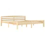Solid pine wood bed frame 200x200 cm by vidaXL, Beds and slatted bases - Ref: Foro24-322067, Price: 108,37 €, Discount: %