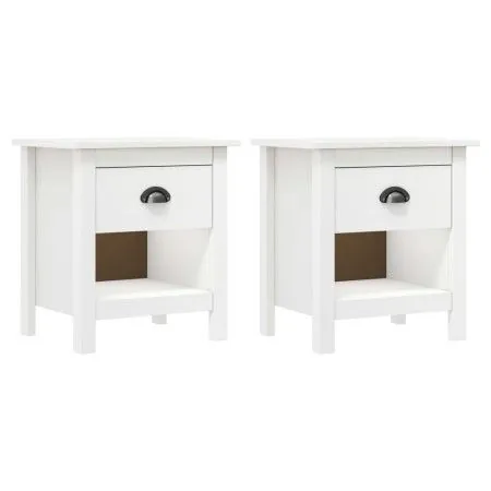 Bedside tables 2 pcs Hill solid pine wood 46x35x49.5 cm by vidaXL, Nightstands - Ref: Foro24-288968, Price: 83,74 €, Discount: %
