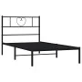 Bed frame with black metal headboard 80x200 cm by , Beds and slatted bases - Ref: Foro24-355454, Price: 57,95 €, Discount: %