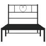 Bettgestell mit schwarzem Metallkopfteil 80x200 cm von , Betten und Lattenroste - Ref: Foro24-355454, Preis: 58,85 €, Rabatt: %