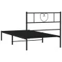 Bed frame with black metal headboard 80x200 cm by , Beds and slatted bases - Ref: Foro24-355454, Price: 57,95 €, Discount: %