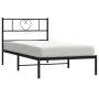 Bettgestell mit schwarzem Metallkopfteil 90x200 cm von , Betten und Lattenroste - Ref: Foro24-355456, Preis: 62,17 €, Rabatt: %