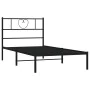 Bettgestell mit schwarzem Metallkopfteil 90x200 cm von , Betten und Lattenroste - Ref: Foro24-355456, Preis: 62,17 €, Rabatt: %