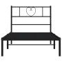 Bettgestell mit schwarzem Metallkopfteil 90x200 cm von , Betten und Lattenroste - Ref: Foro24-355456, Preis: 62,17 €, Rabatt: %