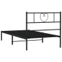 Bettgestell mit schwarzem Metallkopfteil 90x200 cm von , Betten und Lattenroste - Ref: Foro24-355456, Preis: 62,17 €, Rabatt: %