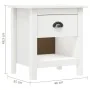Bedside tables 2 pcs Hill solid pine wood 46x35x49.5 cm by vidaXL, Nightstands - Ref: Foro24-288968, Price: 83,74 €, Discount: %