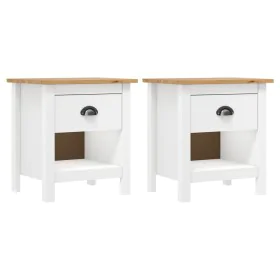 Bedside tables 2 pcs Hill solid pine wood 46x35x49.5 cm by vidaXL, Nightstands - Ref: Foro24-288970, Price: 83,70 €, Discount: %