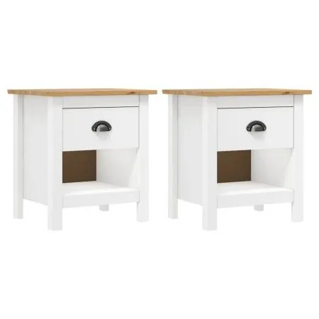 Nachttische 2 Stück Hill massives Kiefernholz 46x35x49,5 cm von vidaXL, Nachttische - Ref: Foro24-288970, Preis: 83,49 €, Rab...