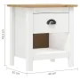 Bedside tables 2 pcs Hill solid pine wood 46x35x49.5 cm by vidaXL, Nightstands - Ref: Foro24-288970, Price: 83,49 €, Discount: %