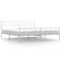 Estructura cama metal con cabecero y pie cama blanco 183x213 cm de , Camas y somieres - Ref: Foro24-355339, Precio: 132,02 €,...
