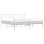 Metal bed frame with headboard and footboard white 183x213 cm by , Beds and slatted bases - Ref: Foro24-355339, Price: 132,04...