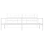 Estructura cama metal con cabecero y pie cama blanco 183x213 cm de , Camas y somieres - Ref: Foro24-355339, Precio: 132,02 €,...