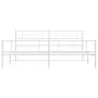 Metal bed frame with headboard and footboard white 183x213 cm by , Beds and slatted bases - Ref: Foro24-355339, Price: 132,04...
