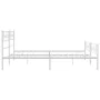 Estructura cama metal con cabecero y pie cama blanco 183x213 cm de , Camas y somieres - Ref: Foro24-355339, Precio: 132,02 €,...