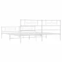 Metal bed frame with headboard and footboard white 183x213 cm by , Beds and slatted bases - Ref: Foro24-355339, Price: 132,04...