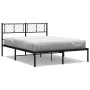 Bed frame with black metal headboard 140x200 cm by , Beds and slatted bases - Ref: Foro24-372180, Price: 94,32 €, Discount: %