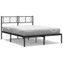 Bed frame with black metal headboard 160x200 cm by , Beds and slatted bases - Ref: Foro24-372182, Price: 104,52 €, Discount: %