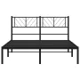 Estructura de cama con cabecero metal negro 160x200 cm de , Camas y somieres - Ref: Foro24-372182, Precio: 104,52 €, Descuent...