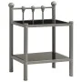 Mesitas de noche 2 unidades metal y vidrio gris y negro de vidaXL, Mesitas de noche - Ref: Foro24-325077, Precio: 45,92 €, De...