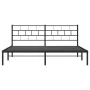 Bettgestell mit schwarzem Metallkopfteil 180x200 cm von , Betten und Lattenroste - Ref: Foro24-355663, Preis: 119,09 €, Rabat...