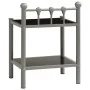 Mesitas de noche 2 unidades metal y vidrio gris y negro de vidaXL, Mesitas de noche - Ref: Foro24-325077, Precio: 45,92 €, De...