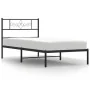 Bed frame with black metal headboard 75x190 cm by , Beds and slatted bases - Ref: Foro24-355752, Price: 70,26 €, Discount: %