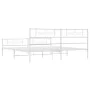 Estructura cama metal con cabecero y pie cama blanco 193x203 cm de , Camas y somieres - Ref: Foro24-355340, Precio: 125,59 €,...