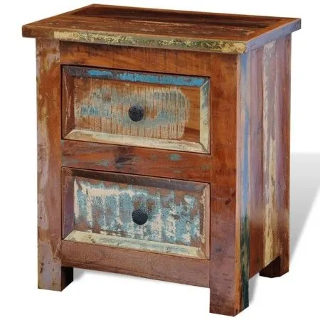 Nightstand with 2 drawers solid recycled wood by vidaXL, Nightstands - Ref: Foro24-241643, Price: 168,61 €, Discount: %
