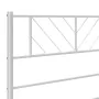 Metal bed frame with headboard and white footboard 150x200 cm by , Beds and slatted bases - Ref: Foro24-372248, Price: 111,66...