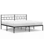 Bed frame with black metal headboard 183x213 cm by , Beds and slatted bases - Ref: Foro24-355664, Price: 98,36 €, Discount: %