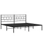Bed frame with black metal headboard 183x213 cm by , Beds and slatted bases - Ref: Foro24-355664, Price: 98,36 €, Discount: %