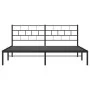 Estructura de cama con cabecero metal negro 183x213 cm de , Camas y somieres - Ref: Foro24-355664, Precio: 98,36 €, Descuento: %