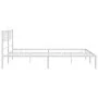 Bettgestell aus Metall mit weißem Kopfteil 193x203 cm von , Betten und Lattenroste - Ref: Foro24-372234, Preis: 98,84 €, Raba...