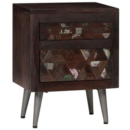Mesita de noche de madera maciza reciclada 40x30x50 cm de vidaXL, Mesitas de noche - Ref: Foro24-245916, Precio: 115,89 €, De...