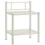 Transparent white glass metal bedside table 45x34.5x60.5cm by vidaXL, Nightstands - Ref: Foro24-325090, Price: 31,17 €, Disco...