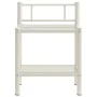 Transparent white glass metal bedside table 45x34.5x60.5cm by vidaXL, Nightstands - Ref: Foro24-325090, Price: 31,17 €, Disco...