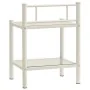 Transparent white glass metal bedside table 45x34.5x60.5cm by vidaXL, Nightstands - Ref: Foro24-325090, Price: 31,17 €, Disco...
