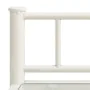 Mesita de noche metal vidrio blanco transparente 45x34,5x60,5cm de vidaXL, Mesitas de noche - Ref: Foro24-325090, Precio: 31,...
